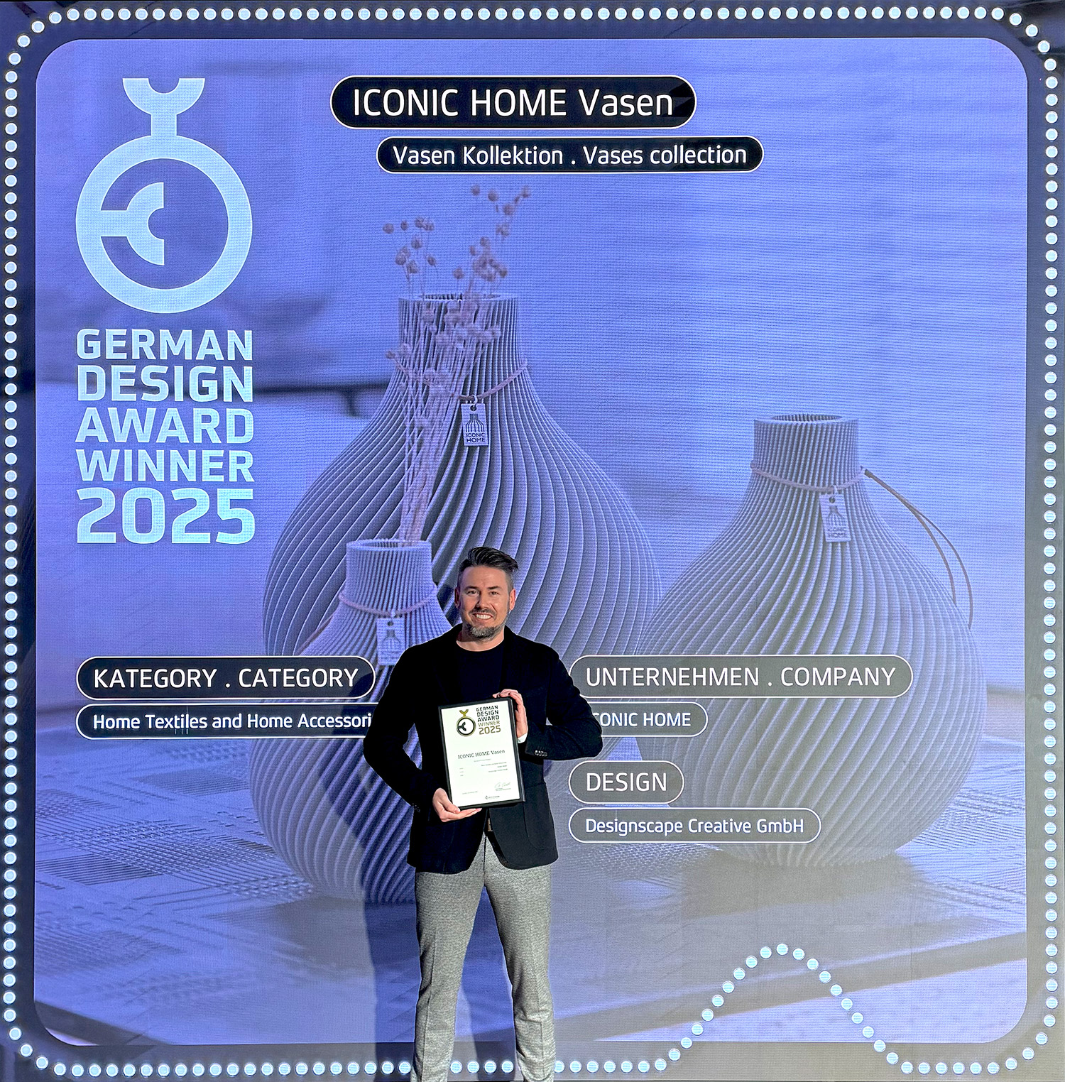 German Design Award Winner 2025 ICONIC HOME Vasen mit Designer Nicolas Woll