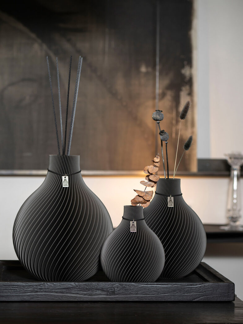 Vaso profumato ICONIC HOME Sphere grande in grigio tempesta