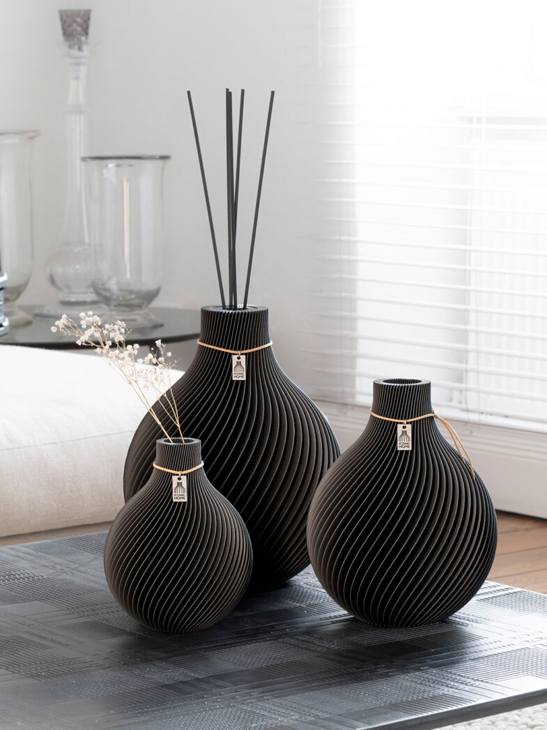 ICONIC HOME Vasi profumati Sphere in grigio tempesta