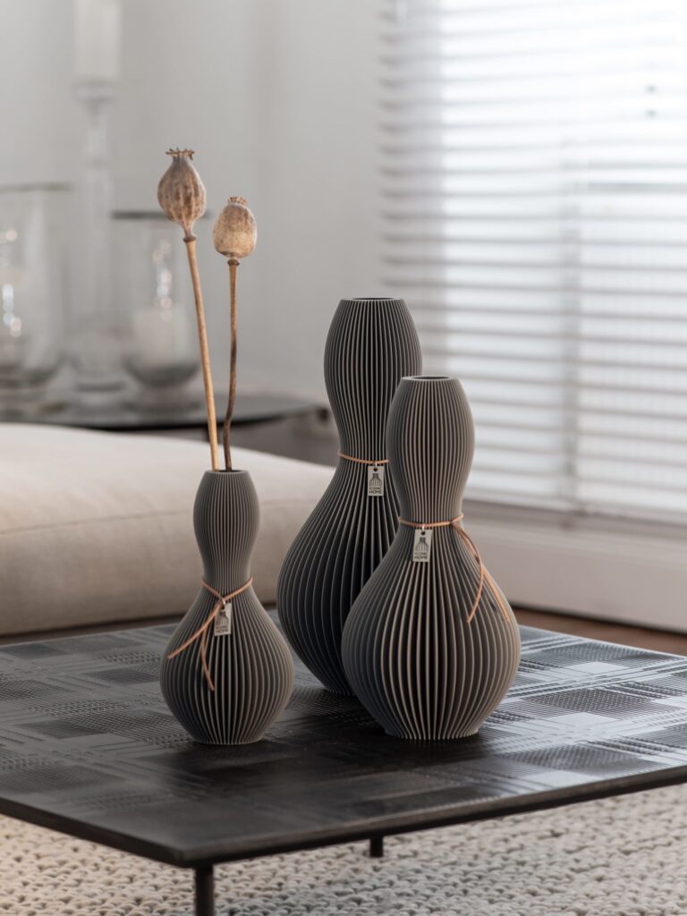 ICONIC HOME Vase Shape 3er Set Dreamy Grey High Resolution