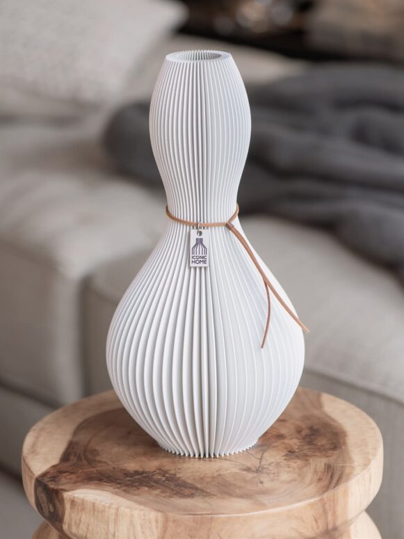 ICONIC HOME Vase Shape pure white