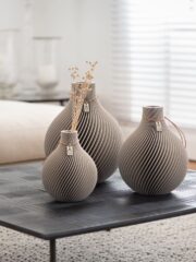 ICONIC HOME Vase Sphere 3er Set Cozy Greige