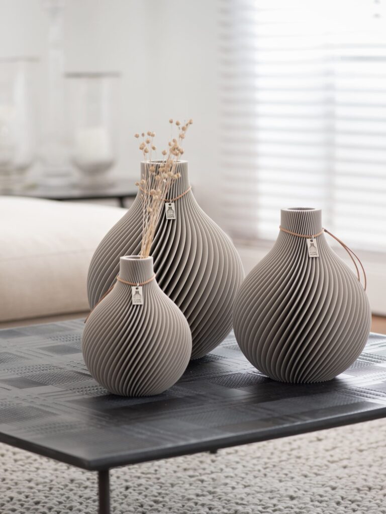 ICONIC HOME Vase Sphere 3er Set Cozy Greige High Resolution