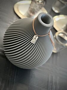 ICONIC HOME Vase Sphere in grey as table decoration