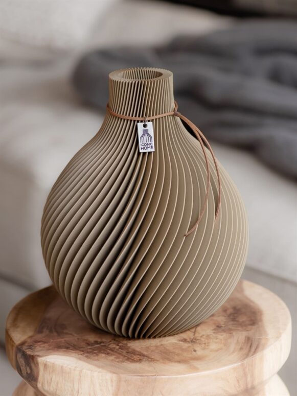 ICONIC HOME Vase Sphere natural oak