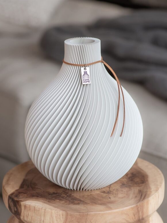 ICONIC HOME Vase Sphere pure white