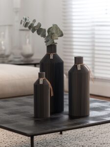 ICONIC HOME Vase Straight 3er Set Shadow Grey High Resolution