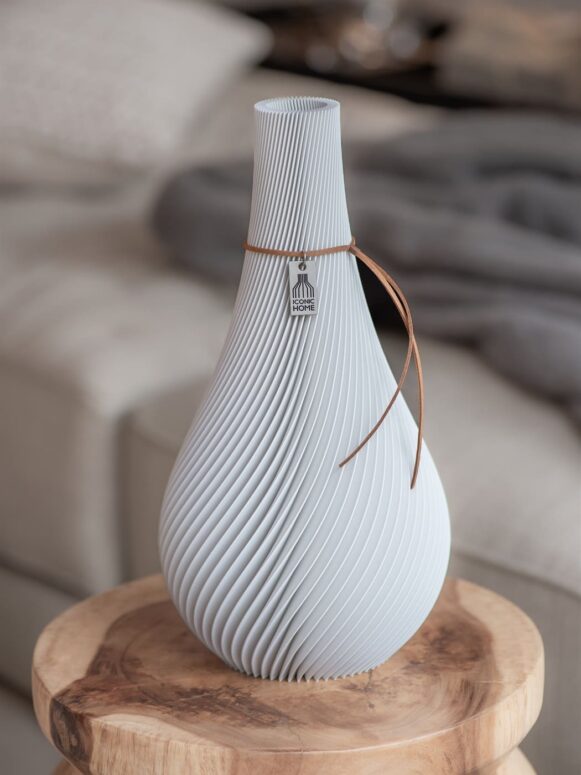 ICONIC HOME Vase Twist pure white