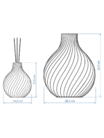 Vase Sphere Set Vase à parfum et grand vase Dessin coté