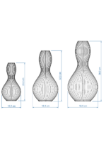 Vase Set Shape Dimensional drawing
