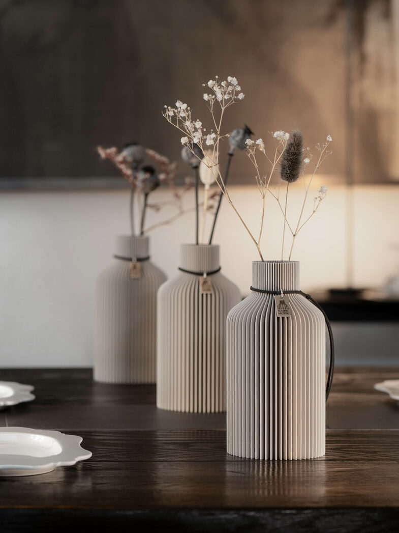 Vase de table Pure de ICONIC HOME en cozy greige