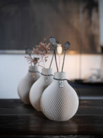 Set de 3 vases de table Sphere en cozy greige de ICONIC HOME