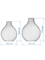 Vase de table Sphere Dessin coté