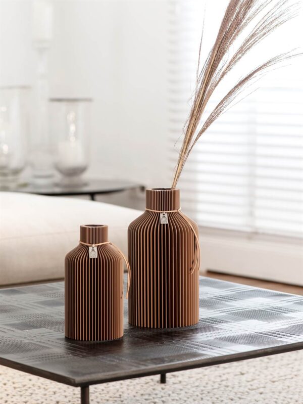 Vase Pure Choco Brown ICONIC HOME in the living room