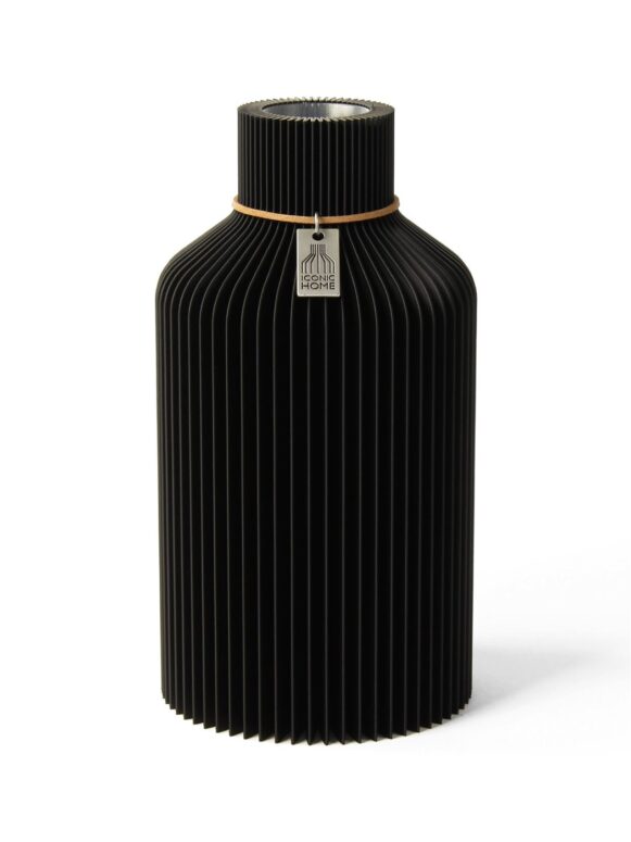 Vase Pure schwarz Deep Black Small ICONIC HOME