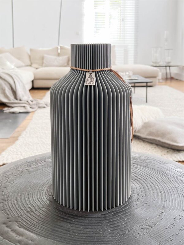 Vase Pure ICONIC HOME Gray in a bright living room