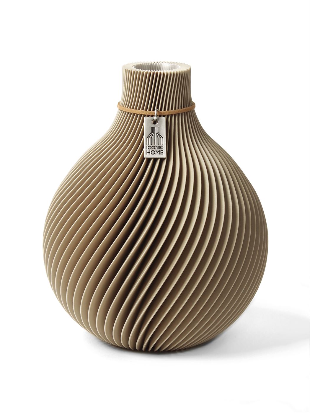 Vase Sphere holz Natural Oak Small ICONIC HOME