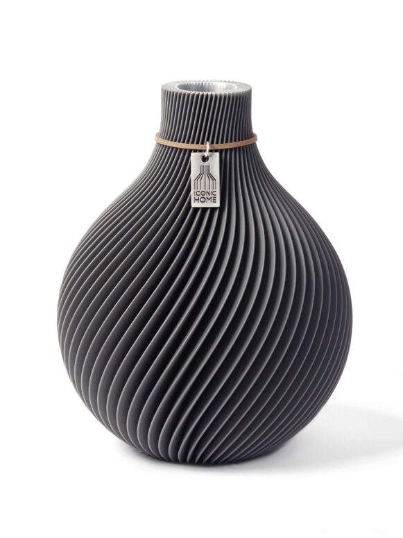 Vase Sphere grau Shadow Grey Small ICONIC HOME