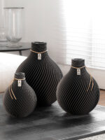 Vaso Sphere in grigio tempesta, set di 3 ICONIC HOME