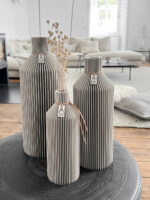 Vase Straight Set de ICONIC HOME en cozy greige
