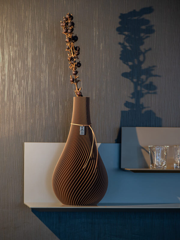 Vase Twist Iconic Home en marron