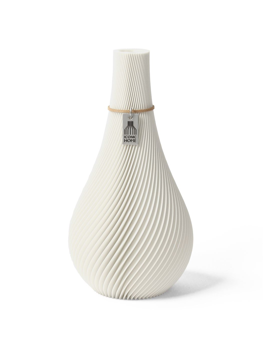 Vase Twist weiß Pure White Small ICONIC HOME