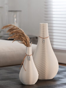 Vase Twist white as a set